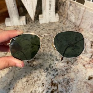 Gold and Tortoise Ray Bans - Octagonal Shape